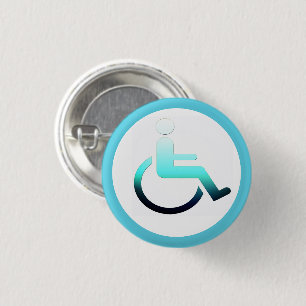 Macaron Rond 2,50 Cm Disabled Symbol & wheelchair / disability button