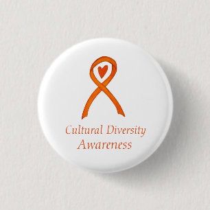 Macaron Rond 2,50 Cm Diversité culturelle Le ruban personnalisé Pin