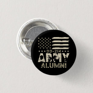 Macaron Rond 2,50 Cm DJ-214 Alumni Militaire US Vétérinaire du drapeau
