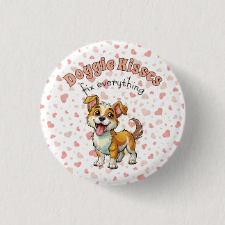 Macaron Rond 2,50 Cm Doggie Kisses Button