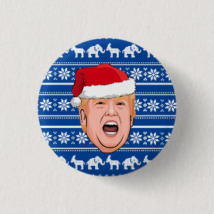 Macaron Rond 2,50 Cm Donald Trump en colère Noël