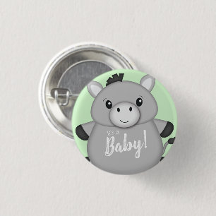 Macaron Rond 2,50 Cm Donkey Baby shower Green