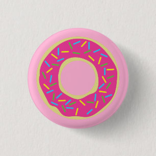 Macaron Rond 2,50 Cm Donuts Doughnut colorée 1er Anniversaire Thème