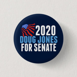 Macaron Rond 2,50 Cm Doug Jones pour le Sénat