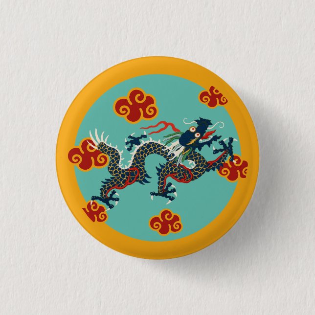 Macaron Rond 2,50 Cm Dragon chinois (Devant)