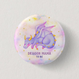 Macaron Rond 2,50 Cm Dragon Mama pour être Baby shower Purple Dragon Bu