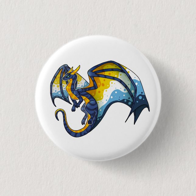 Macaron Rond 2,50 Cm Dragon "Sunset" Aroace Pride (Devant)