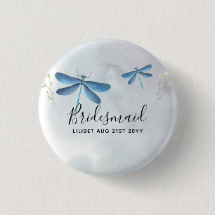 Macaron Rond 2,50 Cm DragonFly BRIDESMAID fête de mariage personnalisée