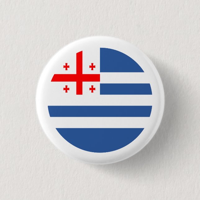 Macaron Rond 2,50 Cm Drapeau Adjara Patriotique (Devant)