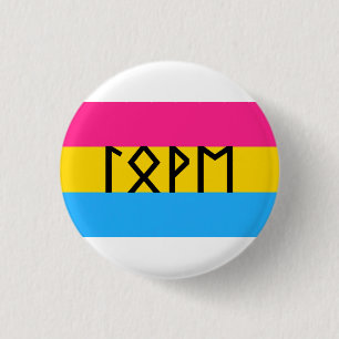 Macaron Rond 2,50 Cm Drapeau Aimer Aîné Futhark