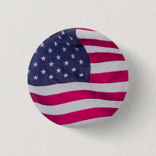 Macaron Rond 2,50 Cm Drapeau Américain