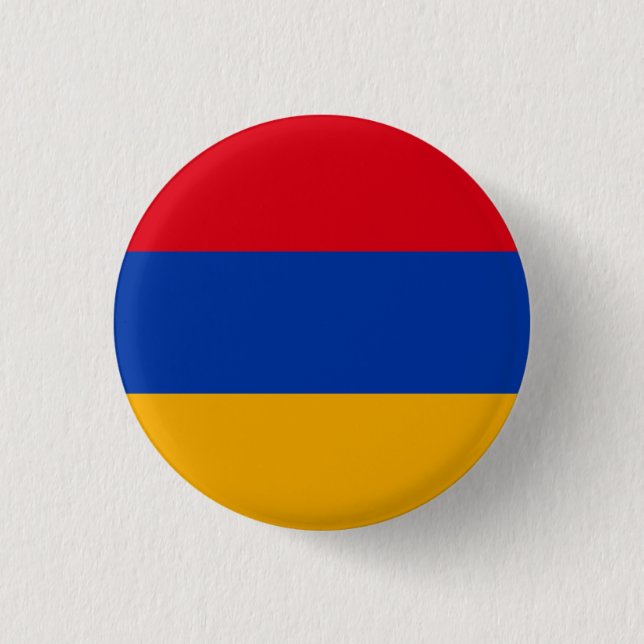 Macaron Rond 2,50 Cm Drapeau arménien, Drapeau arménien (Devant)