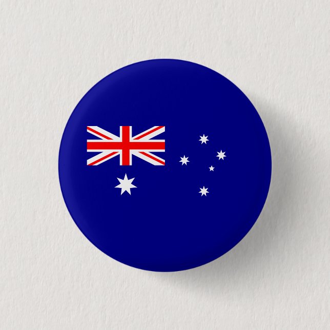 Macaron Rond 2,50 Cm Drapeau australien patriotique (Devant)