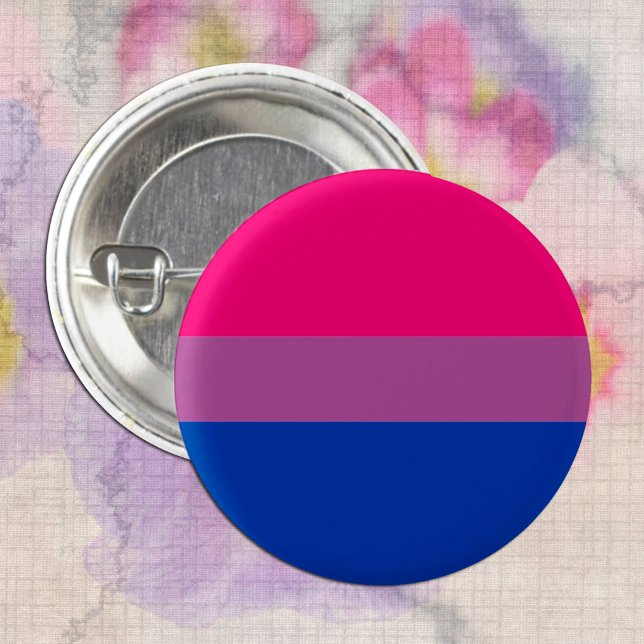 Macaron Rond 2,50 Cm Drapeau bisexuel et communauté de fierté / drapeau (Créateur téléchargé)