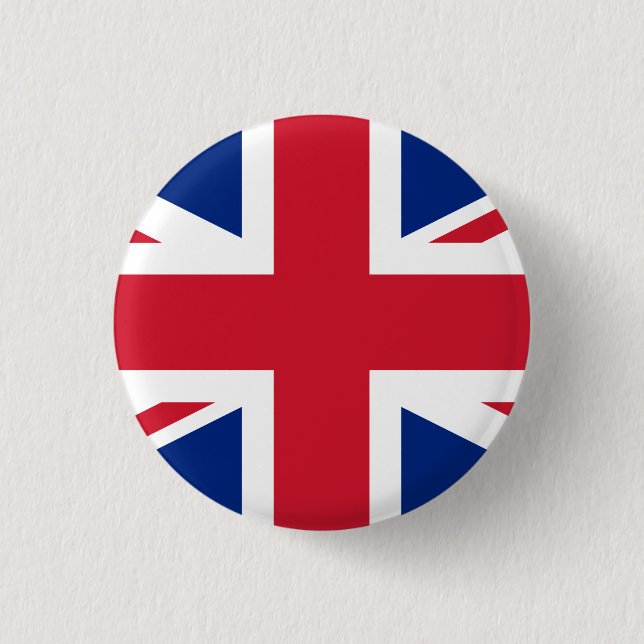 Macaron Rond 2,50 Cm Drapeau britannique (Devant)