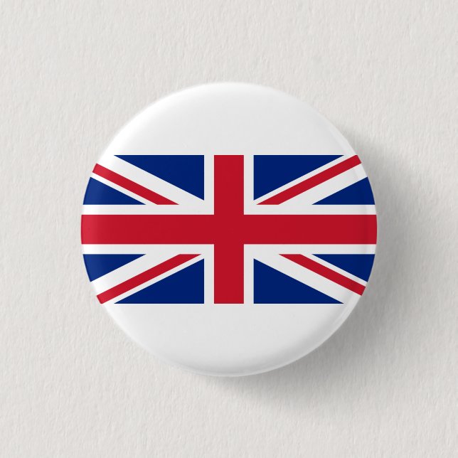 Macaron Rond 2,50 Cm Drapeau britannique, Drapeau du Royaume-Uni (Devant)