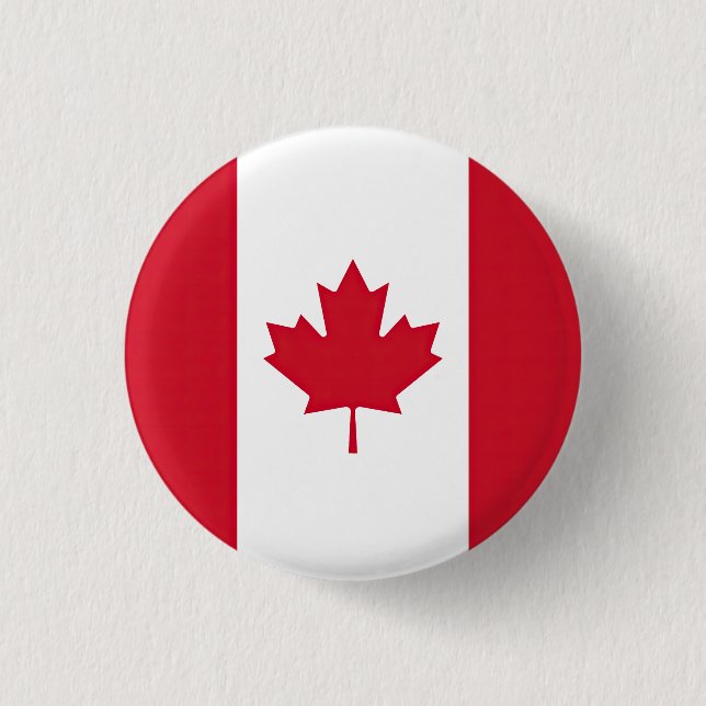 Macaron Rond 2,50 Cm Drapeau Canada (Devant)
