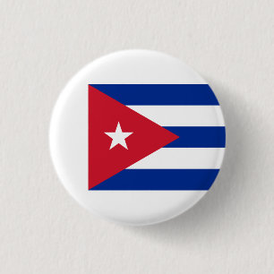 Macaron Rond 2,50 Cm Drapeau cubain, Drapeau de Cuba