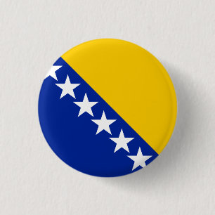 Macaron Rond 2,50 Cm Drapeau de Bosnie-Herzégovine