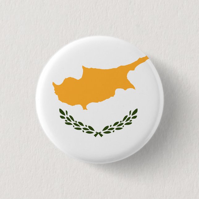 Macaron Rond 2,50 Cm Drapeau de Chypre (Devant)