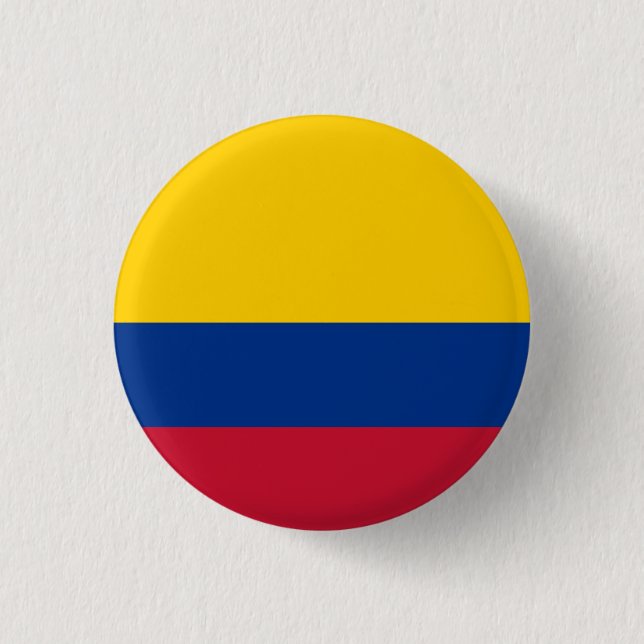Macaron Rond 2,50 Cm Drapeau de Colombie (Devant)