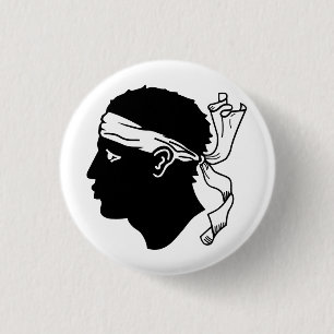 Macaron Rond 2,50 Cm Drapeau de Corse
