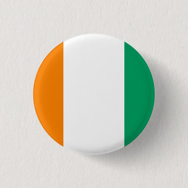 Macaron Rond 2,50 Cm Drapeau de Côte d'Ivoire (Devant)