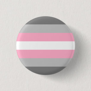 Macaron Rond 2,50 Cm Drapeau de démi LGBT