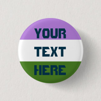 Macaron Rond 2,50 Cm Drapeau de fierté de Genderqueer