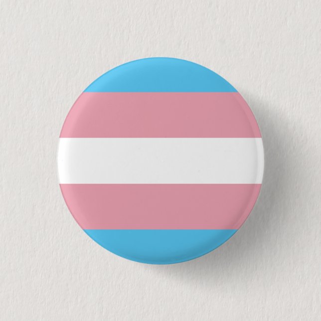 Macaron Rond 2,50 Cm Drapeau de fierté de transsexuel (Devant)