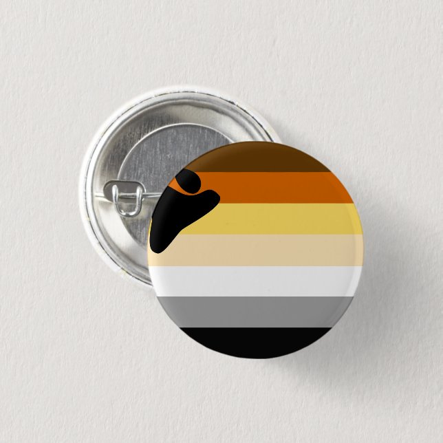 Macaron Rond 2,50 Cm Drapeau de fierté des Ours (Devant & derrière)