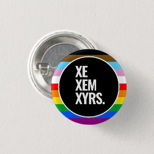 Macaron Rond 2,50 Cm Drapeau de fierté inclusif LGBTQ+
