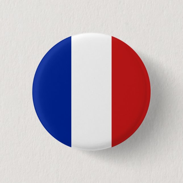 Macaron Rond 2,50 Cm Drapeau de France (Devant)
