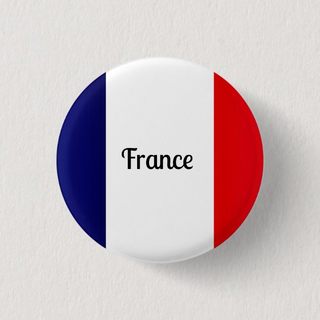 Macaron Rond 2,50 Cm Drapeau de France (Devant)