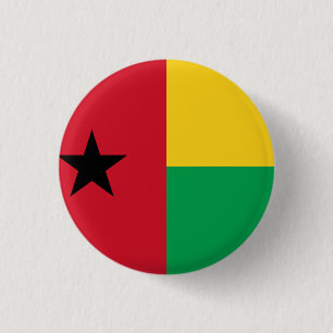 Macaron Rond 2,50 Cm Drapeau de Guinée-Bissau