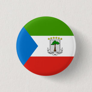 Macaron Rond 2,50 Cm Drapeau de Guinée équatoriale