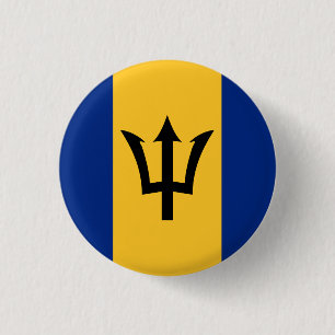 Macaron Rond 2,50 Cm Drapeau de la Barbade