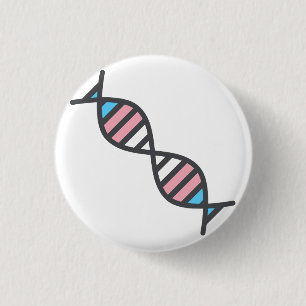 Macaron Rond 2,50 Cm Drapeau de la Fierté d'ADN transgenre