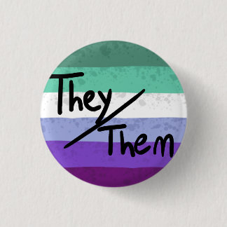 Macaron Rond 2,50 Cm Drapeau de la fierté gay épingle de pronoms they/t
