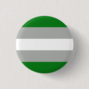Macaron Rond 2,50 Cm Drapeau de la fierté grise romantique