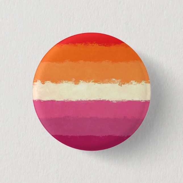 Macaron Rond 2,50 Cm Drapeau de la fierté lesbienne (Devant)