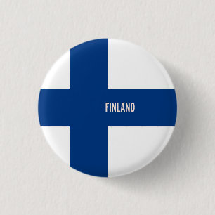 Macaron Rond 2,50 Cm Drapeau de la Finlande
