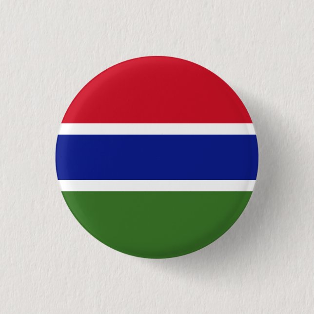 Macaron Rond 2,50 Cm Drapeau de la Gambie patriotique (Devant)