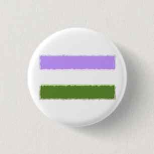Macaron Rond 2,50 Cm Drapeau de la Genderqueer Pride