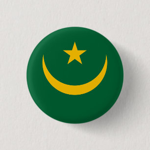 Macaron Rond 2,50 Cm Drapeau de la Mauritanie