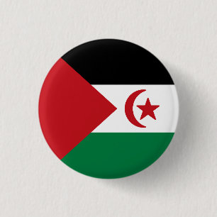 Macaron Rond 2,50 Cm Drapeau de la République arabe sahraouie démocrati