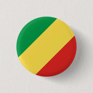 Macaron Rond 2,50 Cm Drapeau de la République du Congo
