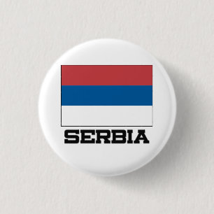 Macaron Rond 2,50 Cm Drapeau de la Serbie