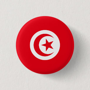 Macaron Rond 2,50 Cm Drapeau de la Tunisie