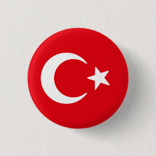 Macaron Rond 2,50 Cm Drapeau de la Turquie